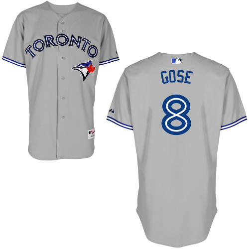 Anthony Gose #8 Youth Baseball Jersey-Toronto Blue Jays Authentic Road Gray Cool Base MLB Jersey